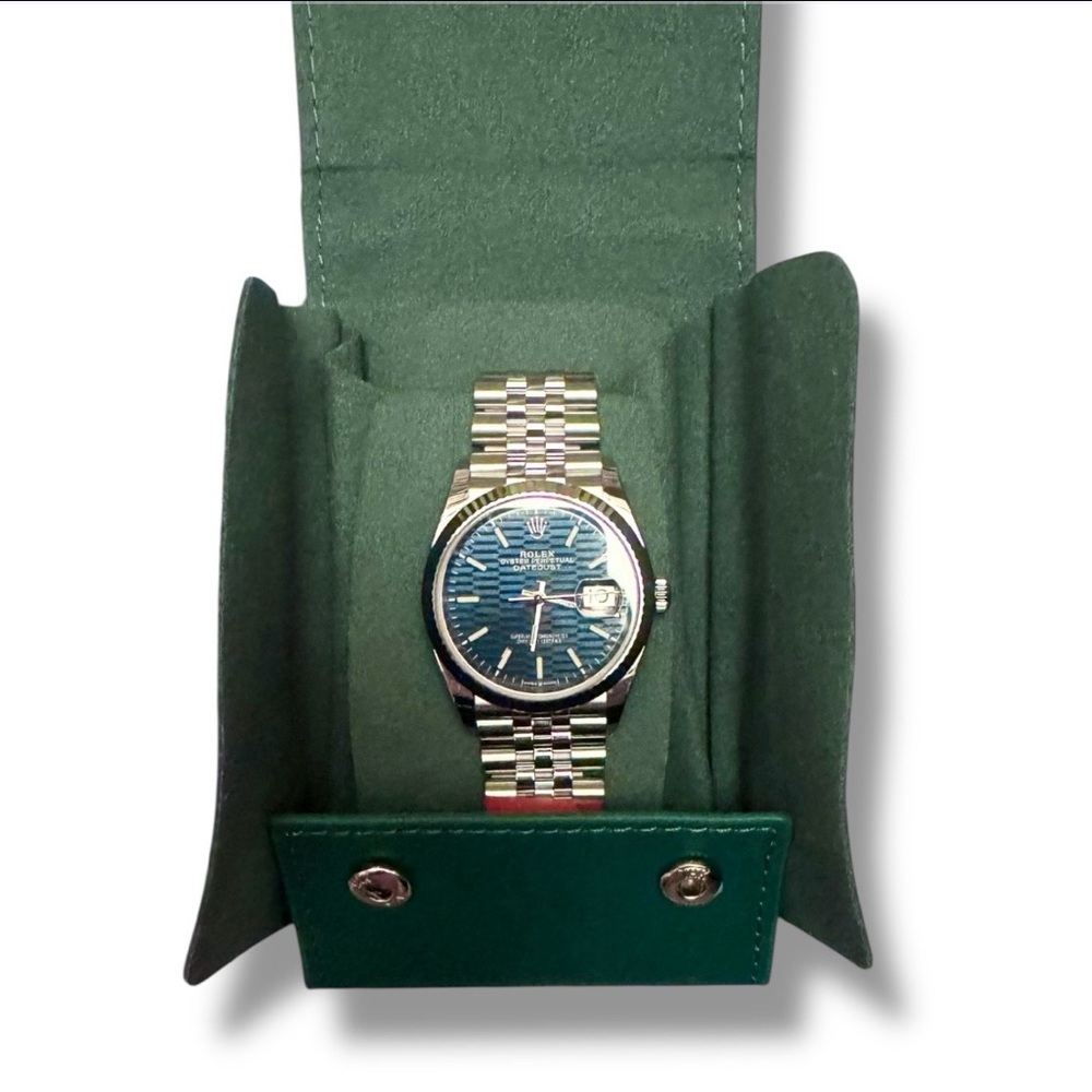 🆕💕ROLEX Soft Travel Watch Case Pouch Only • GREEN • UNISEX - Picture 2 of 8